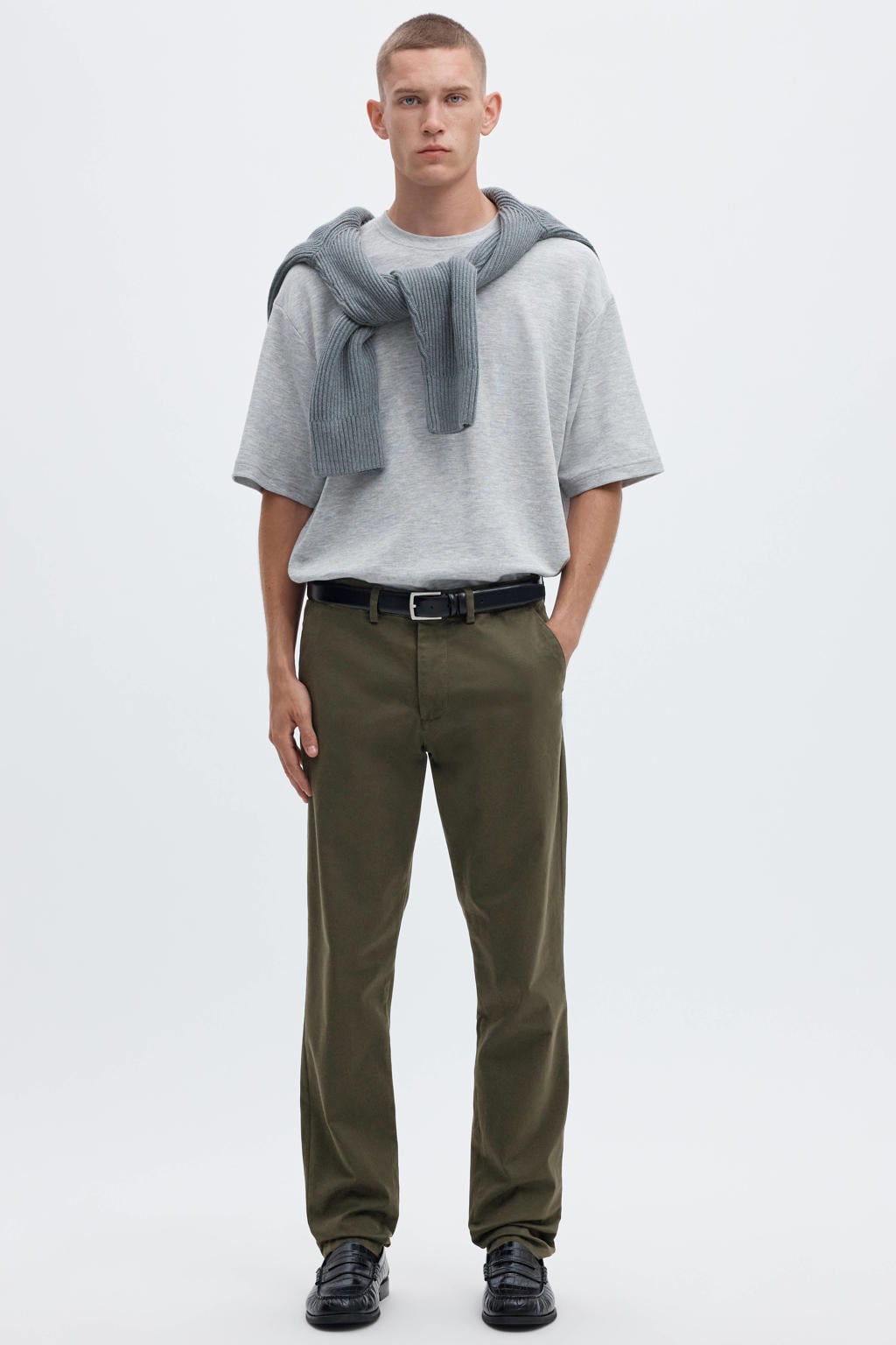 Selected slim fit chino - donkergroen
