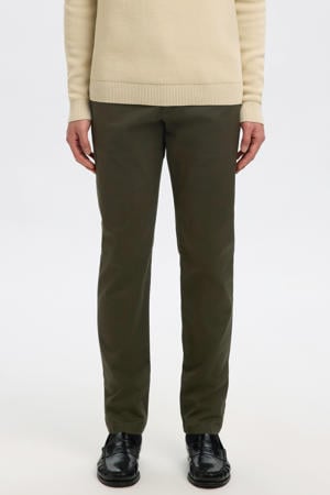 NEW MILES FLEX slim chino donkergroen