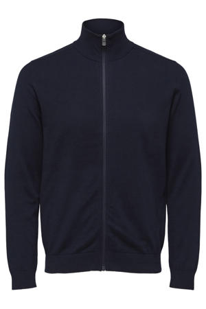 gebreid vest donkerblauw