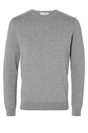 thumbnail: Selected pullover fijn gebreid grijs
