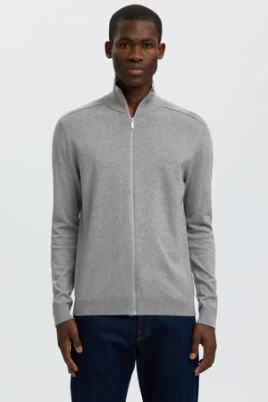 gebreid vest grijs