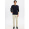 Selected pullover fijn gebreid donkerblauw