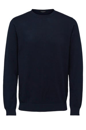 pullover fijn gebreid donkerblauw