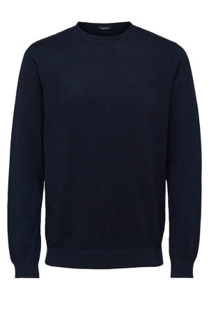 pullover fijn gebreid donkerblauw