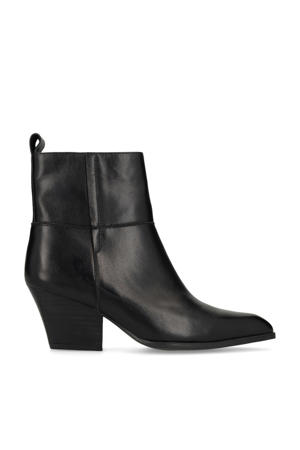 leren cowboylaarzen zwart