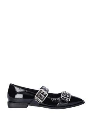 lak loafers zwart