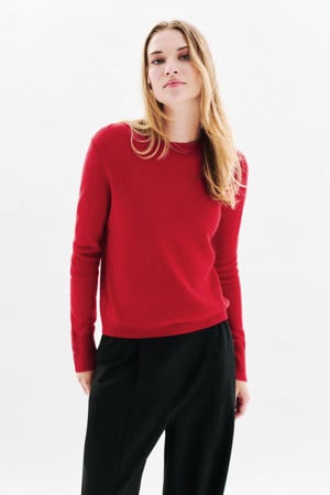 gebreide trui van kasjmier rood
