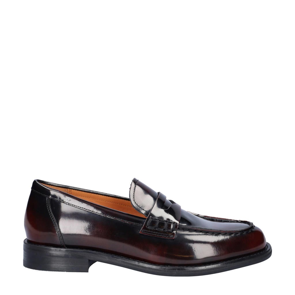 Bordeaux dames Vagabond Linn lakleren loafers
