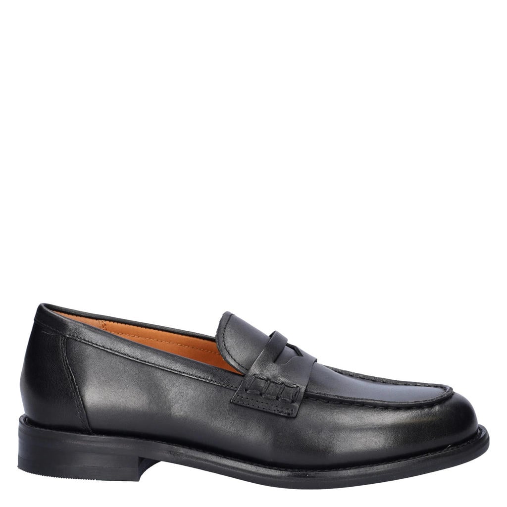 Zwarte dames Vagabond Linn leren loafers