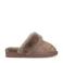 Manfield suède pantoffels taupe