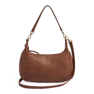 leren schoudertas Hayden cognac