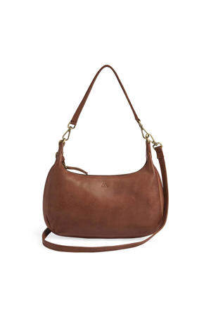 leren schoudertas Hayden cognac
