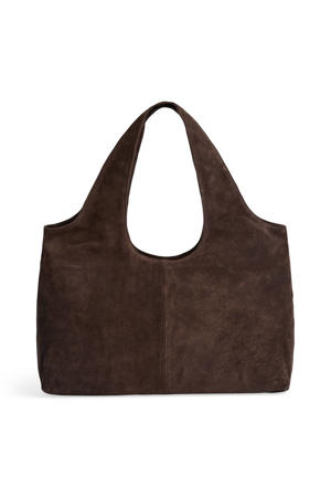 suede shopper Laurine donkerbruin
