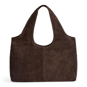 suede shopper Laurine donkerbruin