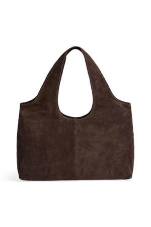 suede shopper Laurine donkerbruin