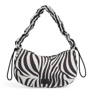 schoudertas Crave met zebraprint zwart/wit