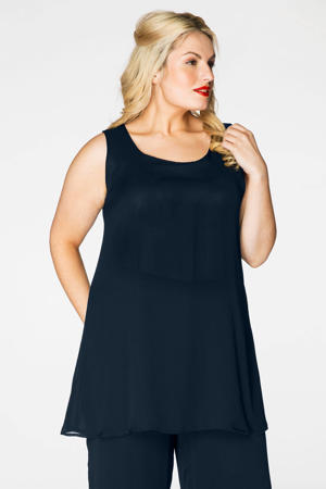 a-lijn top Plus Size - blauw