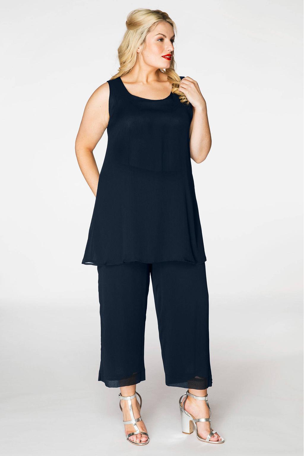 YOEK a-lijn top Plus Size - blauw