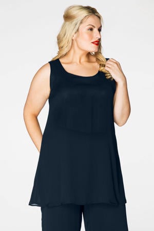 a-lijn top Plus Size - blauw