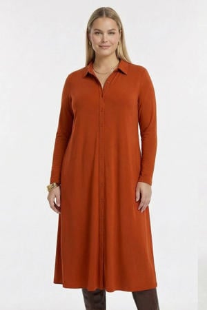 blousejurk roodbruin