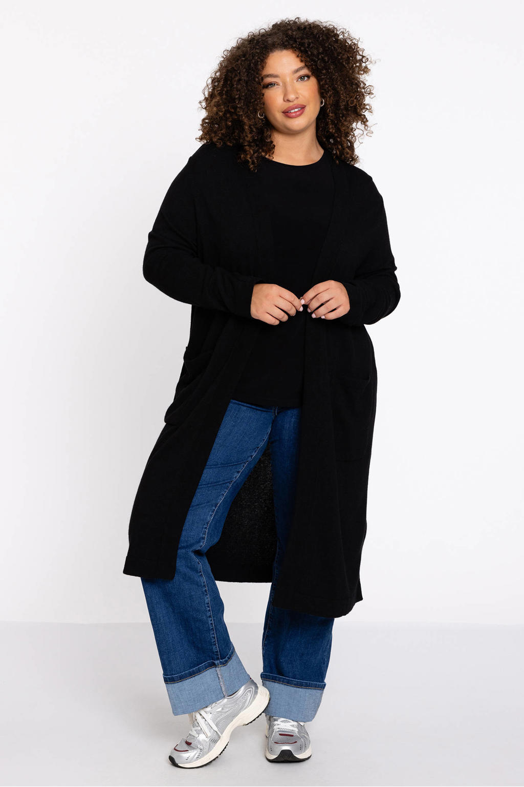 YOEK kimono met wol zwart