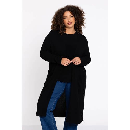 YOEK kimono met wol zwart afbeelding