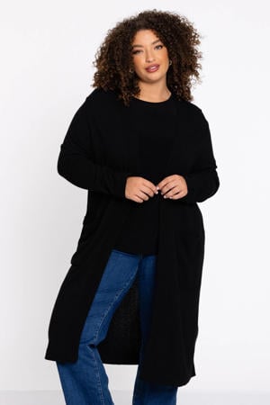 kimono met wol zwart
