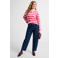 Anytime gestreepte sweater Roze