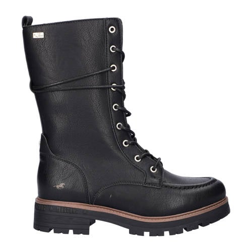 Mustang veterboots zwart afbeelding