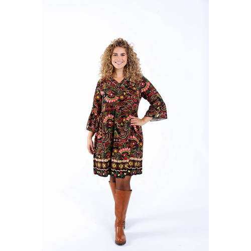Paprika A-lijn jurk met paisley print multi afbeelding