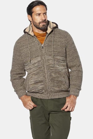 INGLAND gevoerd vest met wol Plus Size bruin