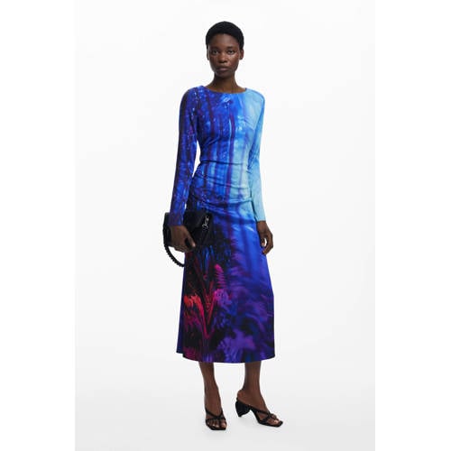 Desigual midi jurk blauw afbeelding