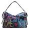 Desigual denim schoudertas met tekst multi