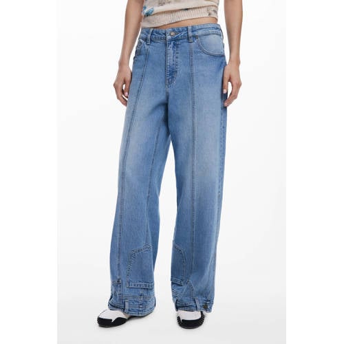 Desigual baggy jeans medium blue denim afbeelding