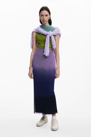 mesh maxi jurk multi