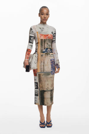 midi jurk multi