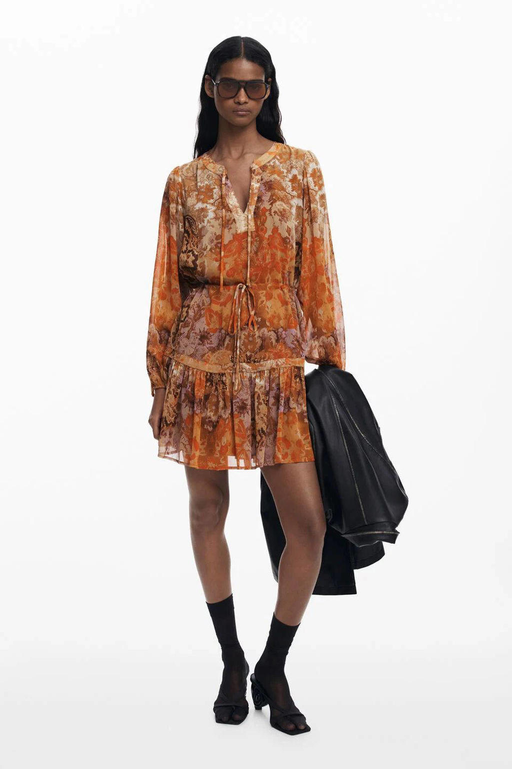 Desigual Rochie de zi Berlin 25SWVK20 Bej Regular Fit