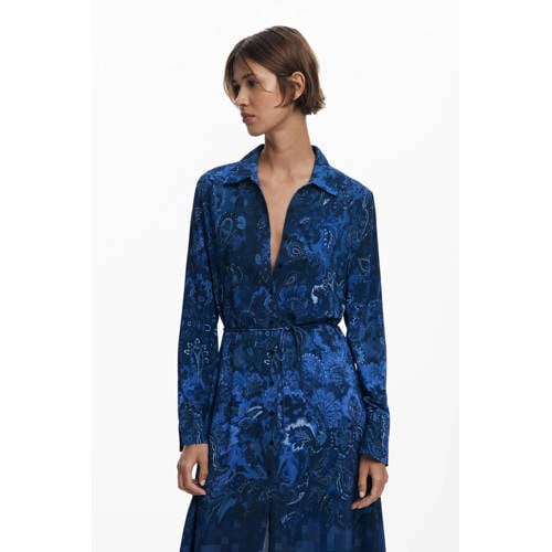 Desigual blousejurk met paisley print blauw afbeelding