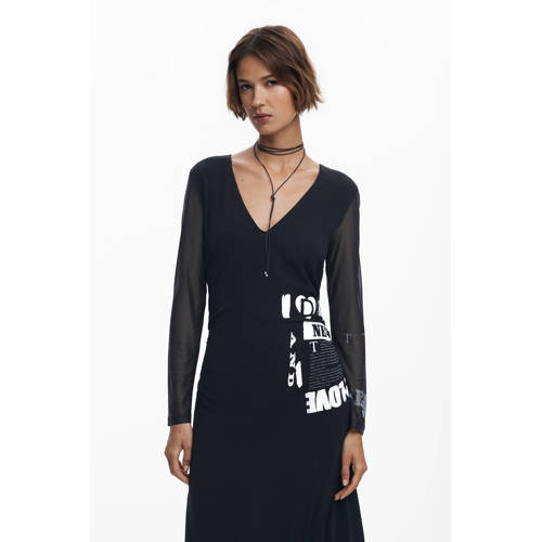 Desigual midi jurk donkerblauw afbeelding