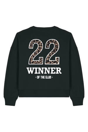 sweater met backprint zwart