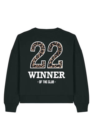 sweater met backprint zwart