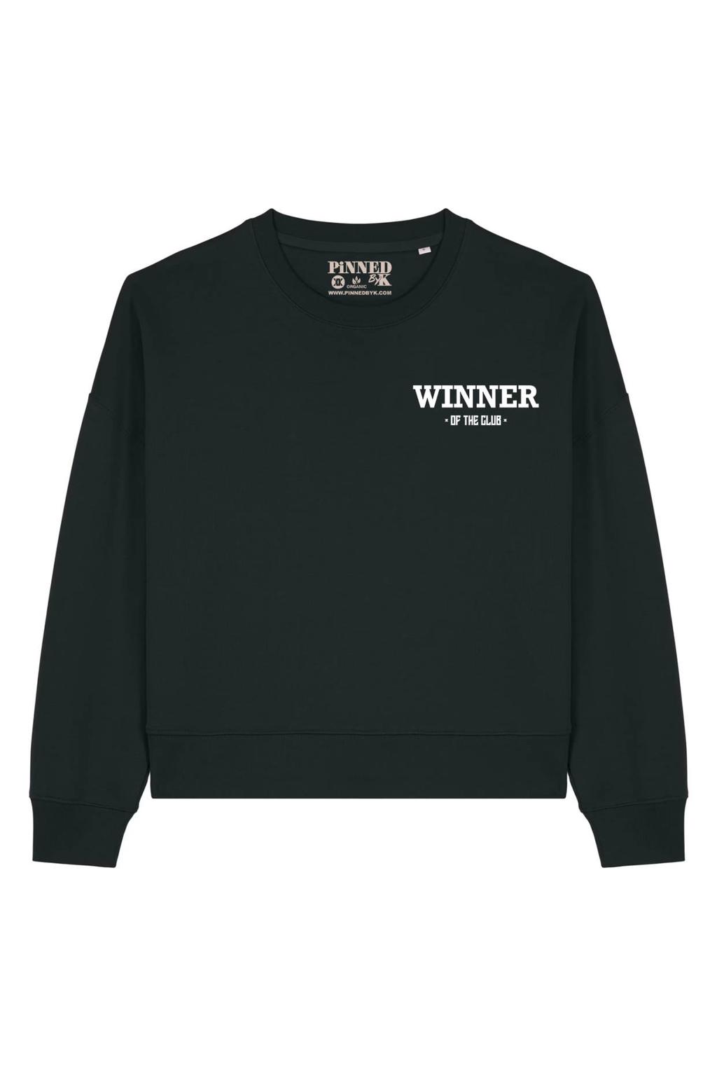 Zwarte dames Pinned by K Curve sweater met lange mouwen en ronde hals