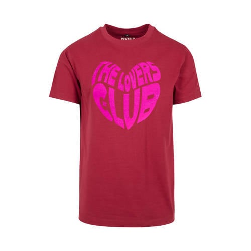 Pinned by K T-shirt donkerrood afbeelding