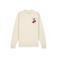 Pinned by K Curve sweater met backprint ecru
