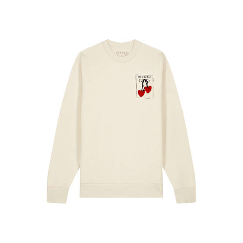 Pinned by K sweater met backprint ecru afbeelding