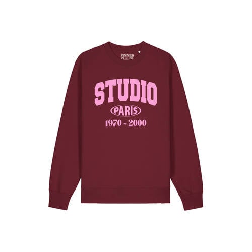 Pinned by K sweater donkerrood afbeelding