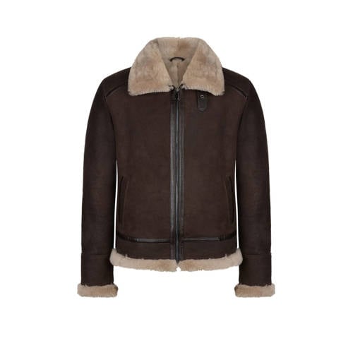 Goosecraft suede teddy jas bruin afbeelding