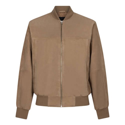Goosecraft suede bomberjack lichtbruin afbeelding
