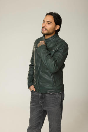 leren jas groen