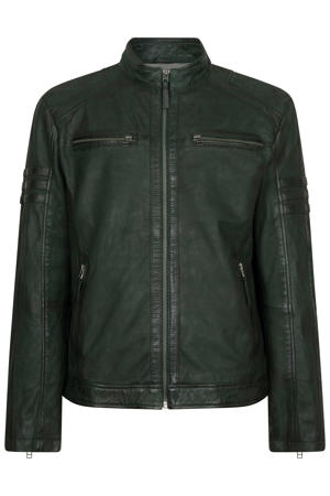 leren jas groen